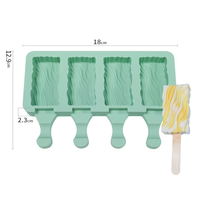 Moule à glace en silicone en forme de cœur de diamant, moule à sucettes glacées, qualité alimentaire, réutilisable, personnalisable, vente en gros, moule à dessert