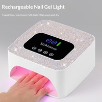 Lampe à ongles sans fil rechargeable et sécheuse, séchage rapide, sans noircissement des mains, lampe UV de photopolymérisation, appareil de luminothérapie