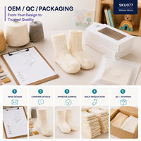 Chaussettes antidérapantes côtelées chaudes pour bébés et enfants, idéales pour les programmes de vente au détail de vêtements pour enfants avec planification de collection multi-SKUs