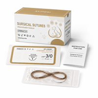 Fil de Catgut Stérile XY-CHC01, Suture Chromique Résorbable USP 0 à 4 pour Hôpitaux Vétérinaires et Fournitures Médicales Vétérinaires