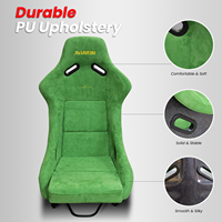 JIABEIR 1097 Sièges de course universels réglables en suède vert pour simulateur de conduite avec station de jeu