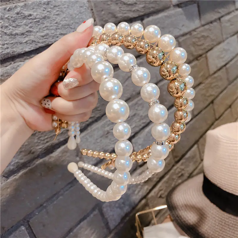 New Fashion Hair Hoop Jewelry accessories Big Pearl Headband