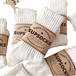 Người Đàn Ông Của Thoải Mái Ấm Áp Giản Dị Thoáng Khí Rắn Màu Mềm Vớ Biểu Tượng Tùy Chỉnh Dệt Kim Crew Thư Snagging Kháng Dưới Cuff - Product Image 4