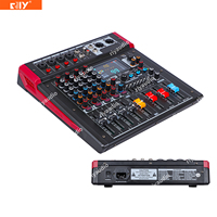Console de mixage micro/ligne série NK 4/6/8/12 canaux avec lecteur USB/SD, égaliseur musical 2 bandes, 99 DSP, alimentation fantôme 48 V pour club/scène/discothèque