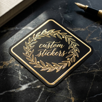 Autocollants de luxe personnalisés en feuille d'or, finition mate premium, étiquettes professionnelles découpées, décalcomanies métalliques haut de gamme à chaud pour l'emballage