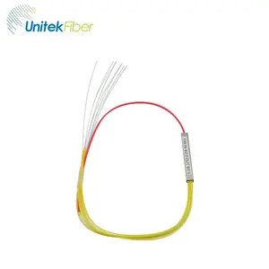 Fabrika PLC splitter 250um mini çıplak 2x8 2x12 bölücüler bağlayıcı optik fiber splitter fiyat olmadan