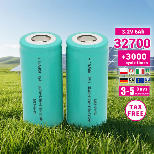32700 Lifepo4 3.2V 6000mAh Electric Scooter Energy Storage Battery 32650 32140 Cylindrical Lithium Ion Battery 32700 Battery
