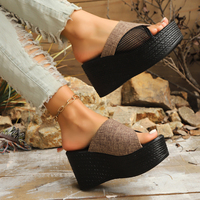 Sandales compensées à plateforme pour femmes Sixing, nouvelle collection, bout ouvert, à enfiler, avec bride avant/arrière, confortables pour le printemps et l'été, tongs de plage