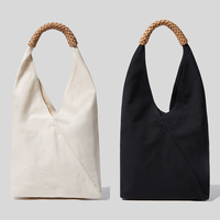 Sac fourre-tout vintage en toile pour femme, personnalisable, avec petite pochette assortie, sac à bandoulière hobo pour le quotidien et le shopping