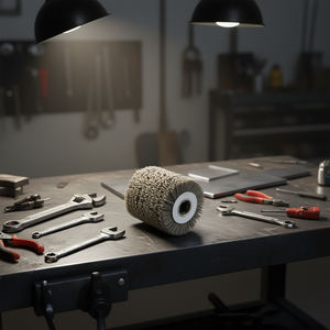 Brosse à trous en nylon Ttake 100x100 mm, 80 brins, 19,1 mm, Forum 6800, disques de ponçage Giri Min - Product Image 3