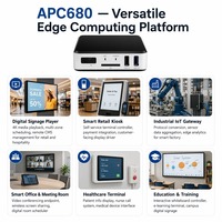 Reproductor Multimedia Industrial APC680 con IA en el Borde, Entrada/Salida HDMI, Sistema Operativo Dual Ubuntu y Android, Señalización Digital, IA en el Borde Fuera de Línea