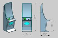 Machine d'arcade rotative à 3 rouleaux Fruit Spin avec distributeur de billets et pièces pour parc d'attractions