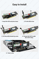 مصنع JEYI 3-in-1 M.2 vme SATA MSATA إلى PCIe SATA محول بطاقة الألومنيوم PCIe/nour مع دروبشيبينغ