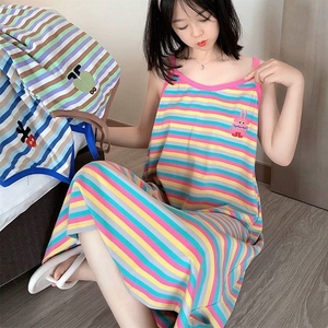 <span class=keywords><strong>Pigiama</strong></span> camicia da notte estiva da <span class=keywords><strong>donna</strong></span> adorabile abbigliamento esterno per la casa abito lungo <span class=keywords><strong>pigiama</strong></span> di <span class=keywords><strong>cotone</strong></span> - Product Image 1