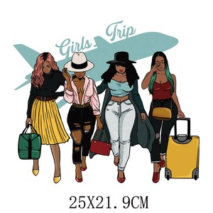 ใหม่ชุดเด็กผู้หญิงสีดำเดินทางพร้อมกดพิมพ์ลายรีดติดด้วยความร้อนดีไซน์แบบรีดติดสติกเกอร์ - Product Image 3