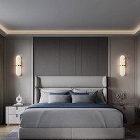 Lampe murale LED en marbre flocon de neige moderne personnalisée VH Factory, taille personnalisée pour chambre à coucher, hôtel, restaurant, villa, éclairage décoratif