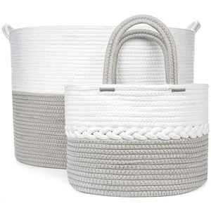 Oneup — <span class=keywords><strong>panier</strong></span> <span class=keywords><strong>marocain</strong></span> rond en coton, ensemble de 3 pièces, avec pompons rouge, pour cadeaux de noël - Product Image 2