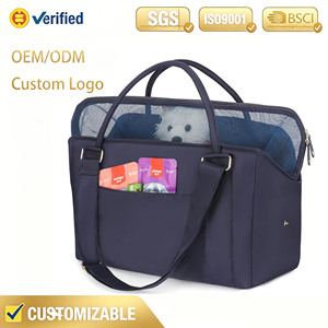 Bolsa de Transporte para Mascotas con Luz Nocturna y Cierre Abierto para Perros Pequeños y Gatos, Nuevo Diseño, Moderno, Portátil, de una Sola Capa, de Poliéster - Product Image 1