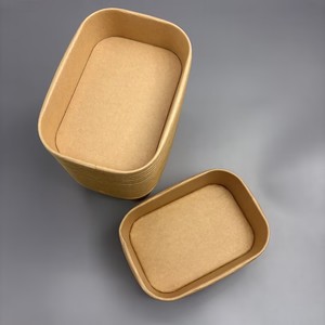 Bol rond jetable en papier kraft, étanche, 500 ml-1300 ml, biodégradable, pour plats à emporter, nouilles chaudes, riz - Product Image 6