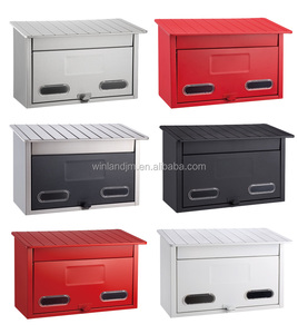 Boîte aux lettres murale en métal d'extérieur classique avec serrure de fenêtres en acrylique pour <span class=keywords><strong>la</strong></span> livraison de colis de <span class=keywords><strong>poste</strong></span> et de bureau de jardin d'appartement - Product Image 5