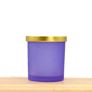 Petit Pot De Bougie En Verre Depoli Frais Clair Vide En Gros Avec Couvercle Pour La Fabrication De Cire Pot De Bougie - Product Image 6