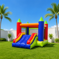 Château gonflable commercial coloré de 3 m x 3 m / 3 m x 4 m pour enfants, idéal pour les fêtes et la location