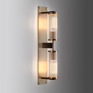 <span class=keywords><strong>Alouette</strong></span>-Aplique lineal de estilo americano, lámpara de pared decorativa de 2 cabezales para dormitorio, escalera, pasillo, fondo, Baño - Product Image 2