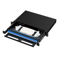 Boîtier de connexion de branche optique universel DENIXI 24 ports ODF, anti-poussière, à tiroir, montable en rack