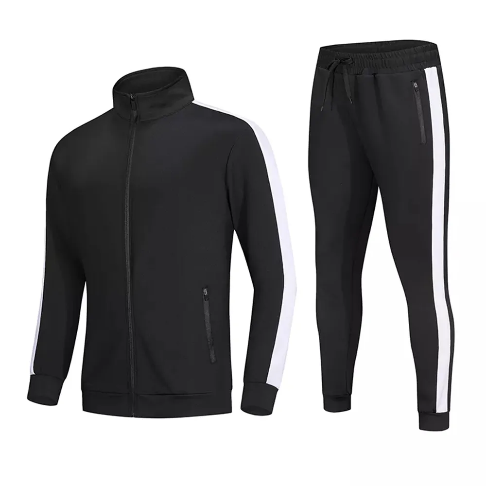 2023 Oem 주문 로고 싼 적당 Athleisure 면 폴리에스테 Mens 평야 Tracksuit