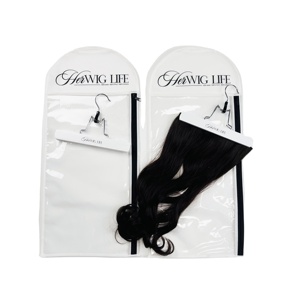 Sac d'extension de cheveux personnalisé blanc Non tissé de bonne qualité, sac de rangement pour perruque - Product Image 3