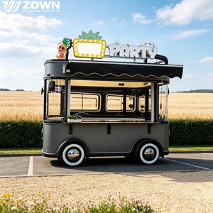 ZOWN Outdoor Metal Mobile Food Cart Customizable 2-4m Length Aluminum/Vinyl Flooring for Restaurants <b>BBQ</b> Juice/Smoothie Shops - Product Image 1