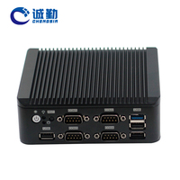 Mini PC Client léger sans ventilateur Celeron J1900 J1800 J4125, 2 Ethernet, 4COM, Win10 Linux, ordinateur de bureau miniature, hôte, nano mini PC