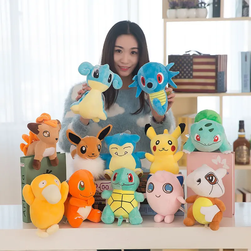 Boneka mewah lucu Spot grosir boneka mewah naga api kecil Jenny turtle boneka mewah Pikachued