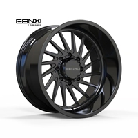 Jantes forgées américaines 24x12 24x14 22x12 22x14 20x10 20x12 8 trous, lot de 4 avec enjoliveurs flottants personnalisés pour Chevy GMC 8X180
