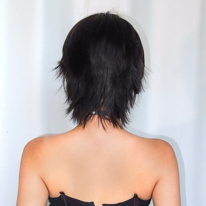 Peluca de cosplay japonesa de alta gama con flequillo y cola de lobo, cubre toda la cabeza, unisex, moderna, minimalista, corta, estilo mullet, resistente a altas temperaturas - Product Image 4