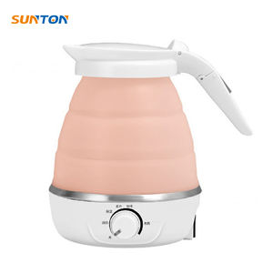 SUNTON best selling household office travel 0.6L portable silicone foldable <b>kettle</b> for tea coffee - Product Image 1