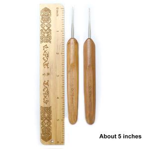 Aiguilles à dreadlocks style 1-3 crochets, aiguilles à <span class=keywords><strong>crochet</strong></span> en bambou naturel, outil de tressage pour cheveux - Product Image 4