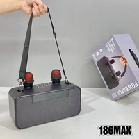 186MAX Bafle Bluetooth con Micrófono, Altavoz con Micrófono, Grandes Altavoces Bluetooth para Fiestas