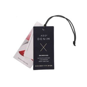 Sang Trọng Biểu Tượng Tùy Chỉnh Quần Áo Treo Tag Màu Xanh Lá Cây Đặc Biệt Giấy Dập Nổi Hot Dập Treo Thẻ Có Thể Tái Chế Đu Hangtags - Product Image 2