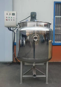 Réservoir à double enveloppe vapeur/huile thermique | Cuve de mélange et de stockage en acier inoxydable avec agitateur pour sauces, crèmes, produits laitiers et mélanges chimiques - Product Image 5
