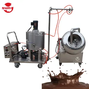 Paslanmaz çelik somun canshew somun kaplama makinesi çok fonksiyonlu çikolata kakao şeker fıstık kaplama makinesi
