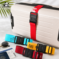 Sangles de bagages de voyage en polyester personnalisées de haute qualité avec impression promotionnelle, sangles de valise réglables avec verrou