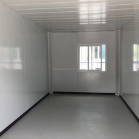 Maison conteneur en acier contemporaine de 20/40 pieds, en kit, pour bureau, dortoir, garage, hôpital, avec garantie de 5 ans
