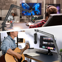 Support de microphone de bureau FIFINE BM63, support de microphone de table, support de microphone à condensateur