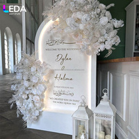 Panneau d'accueil LEDA personnalisé en acrylique PVC, arche de bienvenue LED pour mariage, panneau d'accueil LED pour entrée, toile de fond pour mariage, événements, décoration
