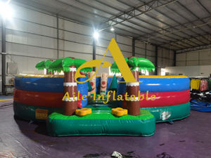 ปราสาท<span class=keywords><strong>เด้ง</strong></span>ดึ๋งเป่าลมรูปป่าต้นไม้ต้นปาล์มแบบเป่าลมบ้านปราสาทป็อปอัพสำหรับเด็กวัยหัดเดิน - Product Image 2