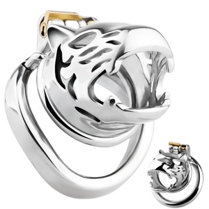 FRRK-36 Short Tiger Metal Chastity Cage Belt Cock Cage Male Chastity Devices BDSM Sex <b>Toys</b> <b>for</b> <b>Men</b> Gays Bondage Set Wholesale - Product Image 1