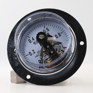 YX-100ZT เกจวัดแรงดันแบบสัมผัสไฟฟ้า 0-1.6MPa เกจวัดแบบอนาล็อกแบบติดตั้งบนแผงพร้อมหน้าสัมผัสทางไฟฟ้า - Product Image 1