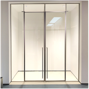 Mampara de Ducha Moderna Esquinera Portátil con Puerta Corredera de Vidrio Curvo para Baño, Hotel, Edificio, Cabinas de Ducha Hechas a Medida - Product Image 2