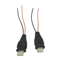 2-Pin Auto-Kabelstecker mit Wasserdichter Gummimanschette 2,8mm Weiblicher Pigtail-Stecker für Bremsflüssigkeitssensor Rückfahrlichtschalter